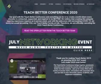 Teachbetterconference.com(Teachers coming together to Teach Better) Screenshot