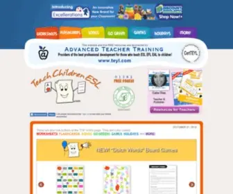 Teachchildrenesl.com(Resources for teachers) Screenshot