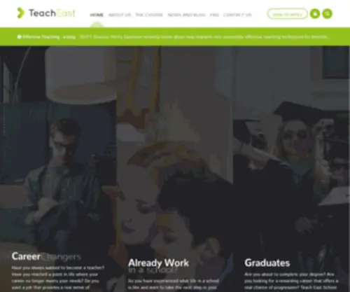 Teacheast.co.uk(Teach East) Screenshot