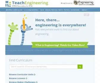 Teachengineering.org(Ignite STEM learning in K) Screenshot