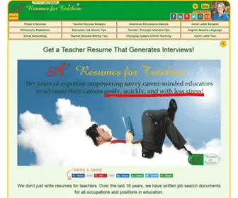 Teacher-Cover-Letter.com(16+ years of expertise as a global teacher resume writing service) Screenshot