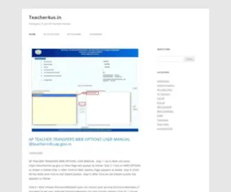 Teacher4US.in(TS and AP Teachers website) Screenshot