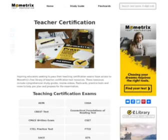 Teachercertificationzone.com(Teacher Certification Exam Review) Screenshot