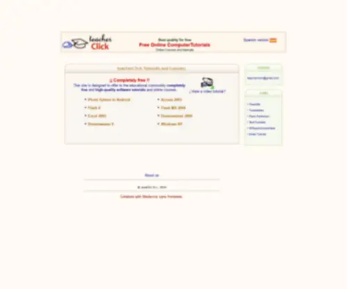 Teacherclick.com(Cursos de informatica gratis) Screenshot