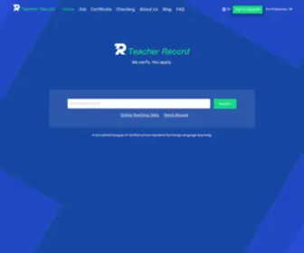 Teacherrecord.com(Lots of people dream of working from home. Being an online ESL teacher) Screenshot