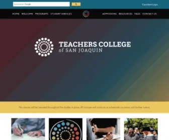 Teacherscollegesj.edu(Teachers College of San Joaquin) Screenshot