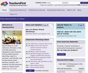 Teachersfirst.com(Classroom resources) Screenshot