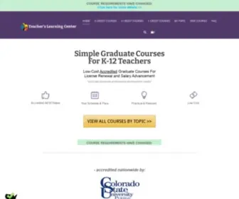 Teacherslearningcenter.com(TLC Graduate Courses For Teachers) Screenshot