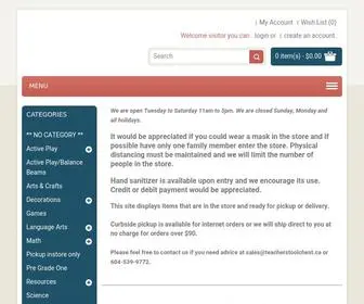 Teacherstoolchest.ca(Teacher's Tool Chest) Screenshot