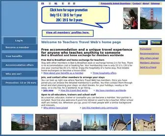 Teacherstravelweb.com(Free accommodation worldwide for educators) Screenshot