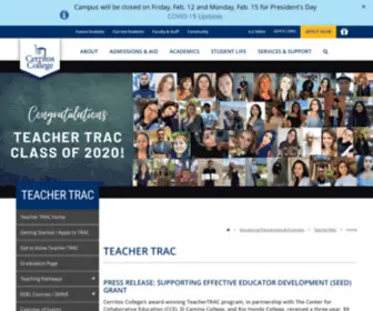 Teachertrac.org(Cerritos College) Screenshot