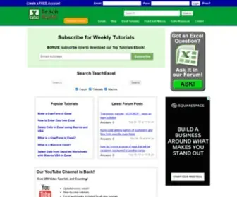 Teachexcel.com(Microsoft Excel Tutorials) Screenshot