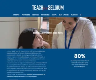 Teachforbelgium.org(Accueil Teach For Belgium) Screenshot