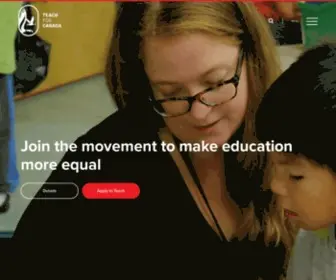 Teachforcanada.ca(Teach For Canada) Screenshot