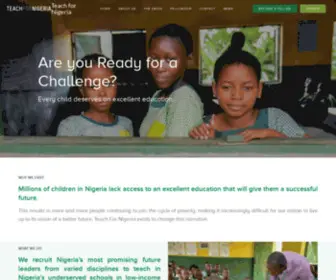 Teachfornigeria.org(Teach for Nigeria) Screenshot