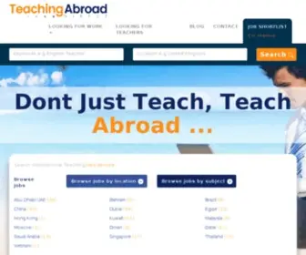 Teachingabroaddirect.co.uk(International Teaching Jobs & Programs) Screenshot