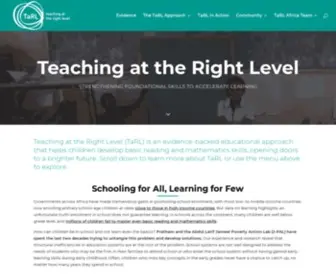 Teachingattherightlevel.org(Teaching at the Right Level) Screenshot