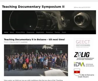 Teachingdocumentary.com(Teaching Documentary Symposium II) Screenshot