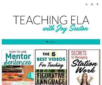 TeachingelawithJoy.com(Teaching ELA with Joy) Screenshot