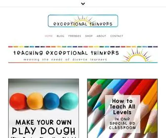 Teachingexceptionalthinkers.com(Exceptional Thinkers) Screenshot