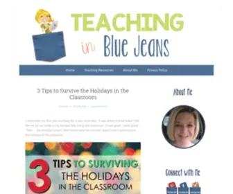 Teachinginbluejeans.com(Creating a Comfortable Classroom Where Learning) Screenshot