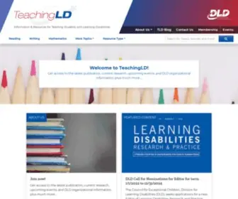 Teachingld.org(Teaching LD) Screenshot