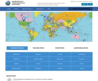 Teachinglegalethics.org(International Forum on Teaching Legal Ethics and Professionalism) Screenshot