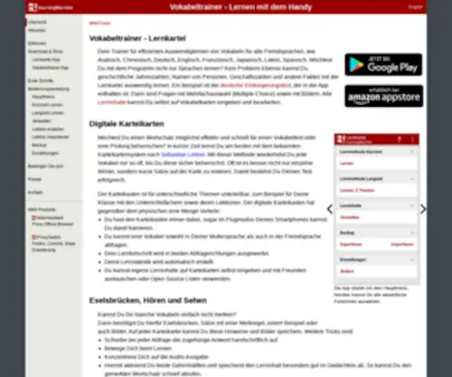 Teachingmachine.de(Vokabeltrainer & Lernkartei die Android Apps der MM3) Screenshot