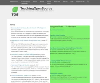 Teachingopensource.org(Instructors and open source communities supporting teaching open source) Screenshot