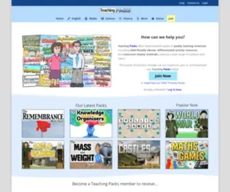 Teachingpacks.co.uk(Teaching Packs) Screenshot