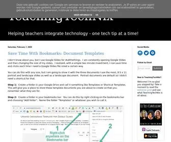 Teachingtechnix.com(Helping teachers integrate technology) Screenshot