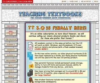 Teachingtextbooks.com(Teaching textbooks) Screenshot