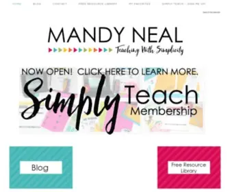 Teachingwithsimplicity.com(Mandy Neal) Screenshot