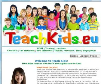 Teachkids.eu(Free downloads of Bible lessons and other materials from Child Evangelism Fellowship (CEF)) Screenshot