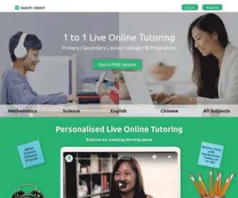 Teachnlearn.io(Find your qualified online tutor within minutes) Screenshot