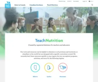 Teachnutrition.ca(Teach Nutrition) Screenshot