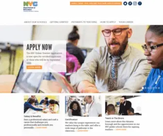 Teachnyc.net(Apply to Teach in New York City Public Schools) Screenshot