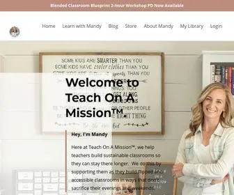 Teachonamission.com(Supporting teachers through the flipped classroom and content coaching) Screenshot