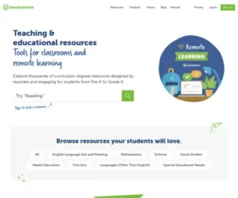 Teachstarter.com(Elementary School Teaching Resources) Screenshot