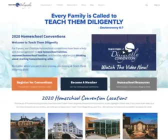 Teachthemdiligently.net(Christian Homeschool Conventions & Resources) Screenshot