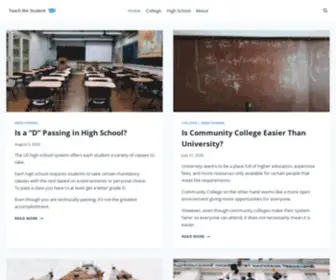 Teachthestudent.com(Answering your questions about high school and college) Screenshot