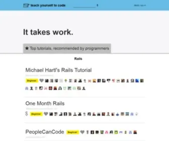 Teachyourselftocode.com(Teach yourself to code) Screenshot