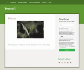 Teacraft.com(  'Solving your difficult tea problems) Screenshot