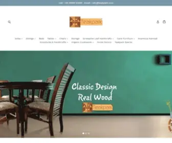 Teakpark.com(Teakpark online handicrafts and furniture store) Screenshot