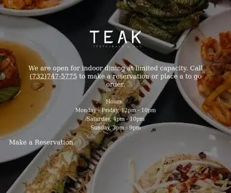 Teakrestaurant.com(Teak Restaurant & Bar) Screenshot