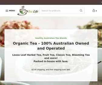 Tealife.com.au(Organic Tea Online Australia) Screenshot