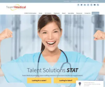 Team1Medical.com(Medical Staffing Agencies in Houston) Screenshot