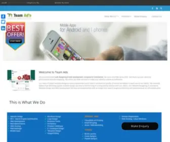 Teamads.com(Web Designing and SEO Service Company in coimbatore) Screenshot