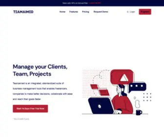 Teamaimed.com(Project management) Screenshot