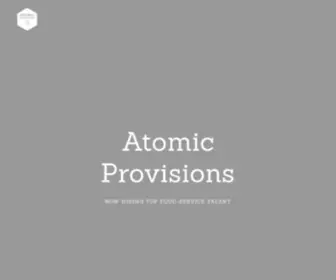 TeamatomicProvisions.com(Now Hiring) Screenshot